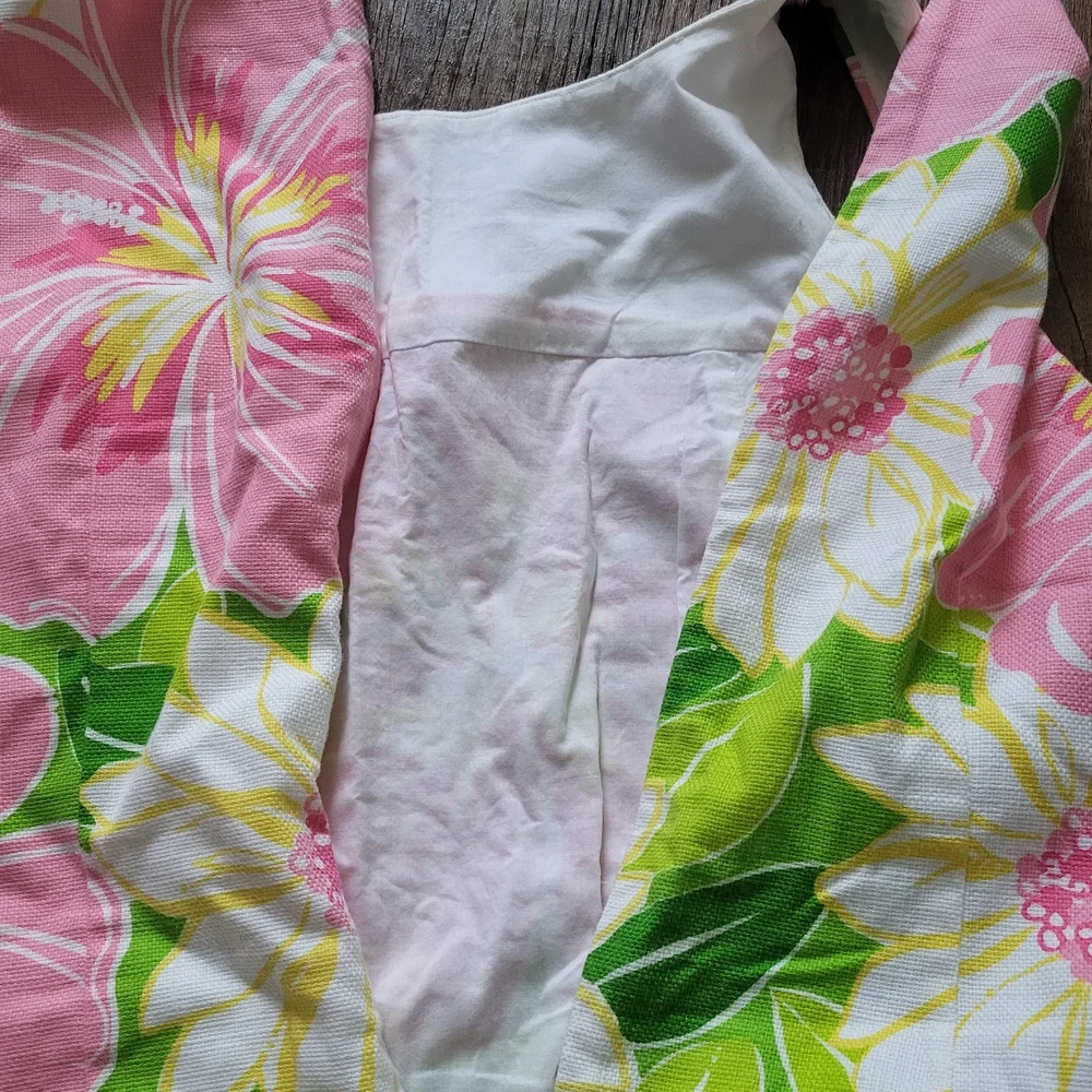 Lilly Pulitzer Pink White Floral Midi Dress - Picture 6 of 8